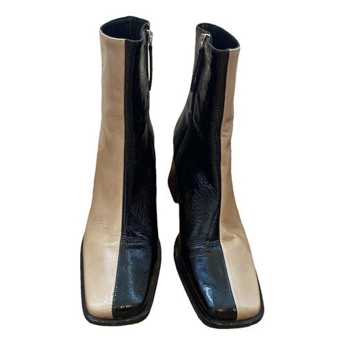 Pre-owned Alohas Vegan Leather Boots In Multicolour