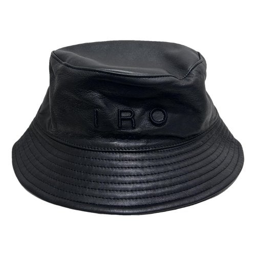 Pre-owned Iro Leather Hat In Black