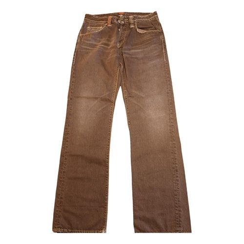 Pre-owned Hugo Boss Straight Jeans In Brown