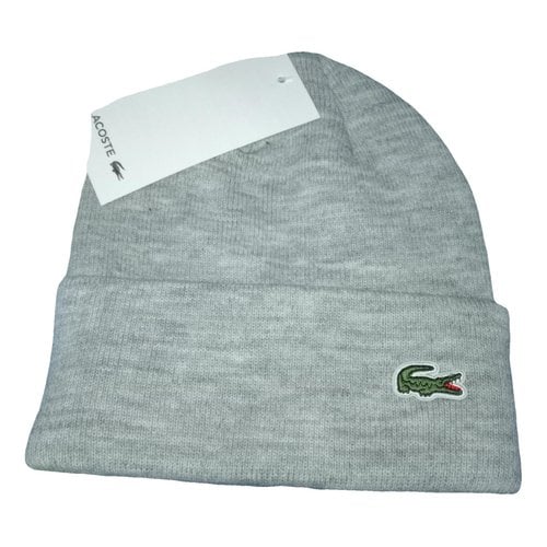 Pre-owned Lacoste Wool Hat In Grey