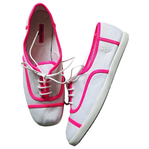 Pre-owned Courrèges Cloth Trainers In White