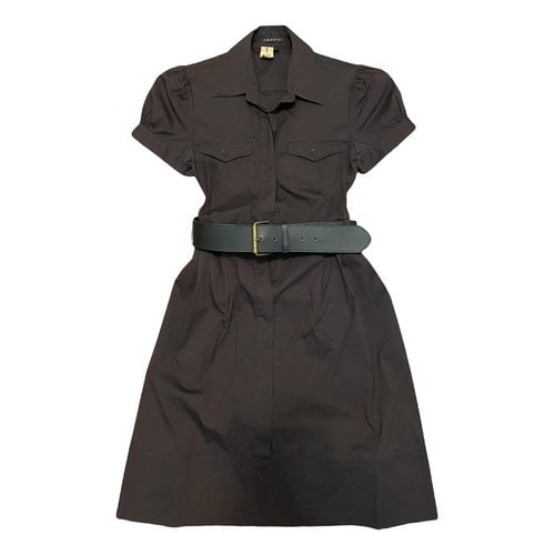 Pre-owned Theory Mid-length Dress In Brown
