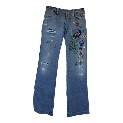 Pre-owned Dsquared2 Large Pants In Blue