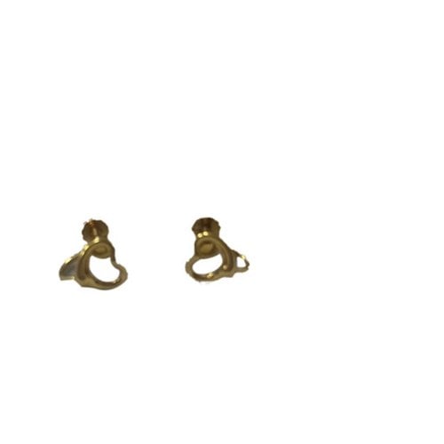 Pre-owned Tiffany & Co Open Heart Yellow Gold Earrings