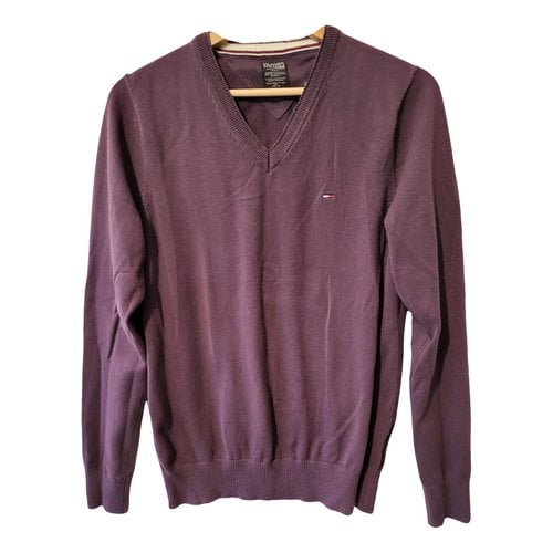 Pre-owned Tommy Hilfiger Cardigan In Purple
