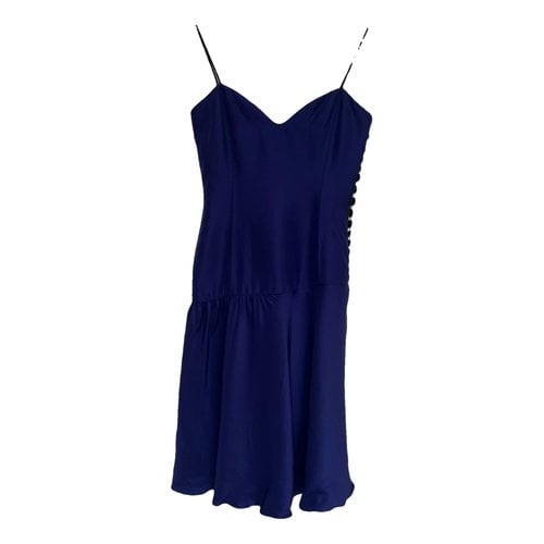 Pre-owned Emporio Armani Silk Mid-length Dress In Blue