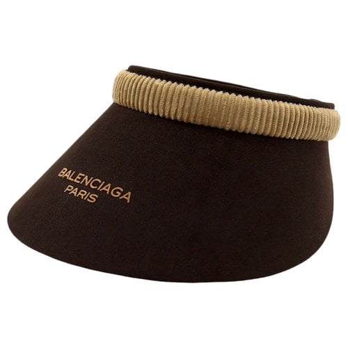 Pre-owned Balenciaga Cloth Hat In Brown