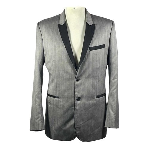 Pre-owned Philipp Plein Silk Vest In Grey