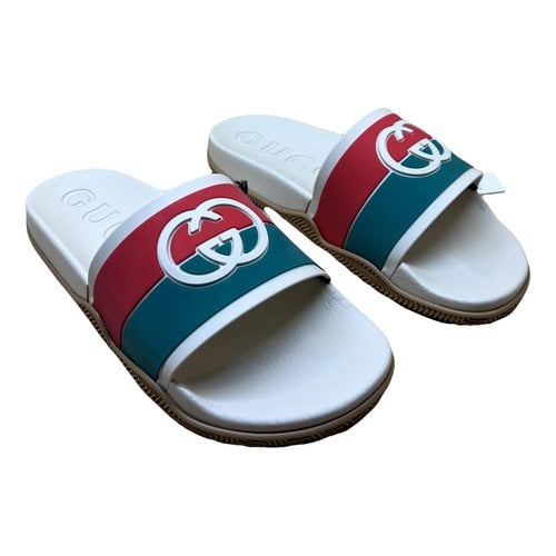 Pre-owned Gucci Sandals In White