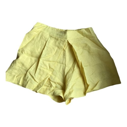 Pre-owned Ermanno Scervino Cloth Mini Short In Yellow