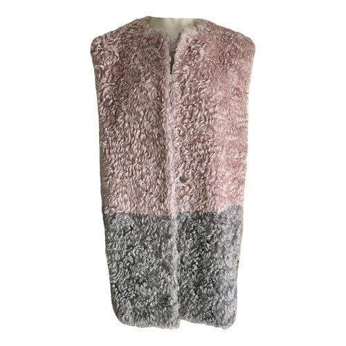 Pre-owned Msgm Wool Cardi Coat In Pink