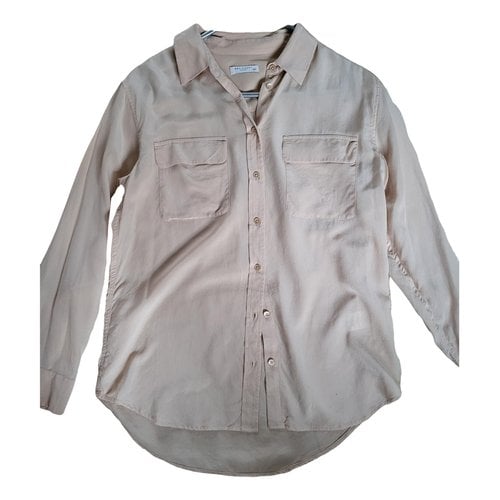 Pre-owned Equipment Silk Shirt In Beige
