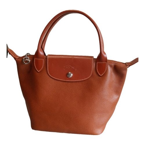 Pre-owned Longchamp Leather Handbag In Brown