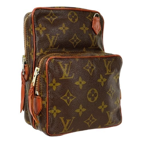 Pre-owned Louis Vuitton Amazon Leather Crossbody Bag In Brown