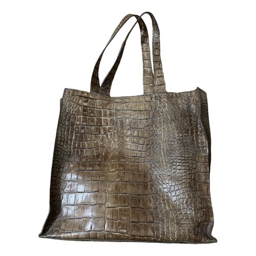 Pre-owned Marina Rinaldi Leather Handbag In Camel