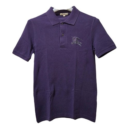 Pre-owned Burberry Polo Shirt In Purple