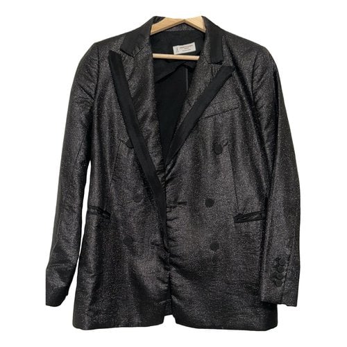 Pre-owned Alberto Biani Short Vest In Black