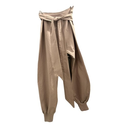 Pre-owned Mangano Large Pants In Brown