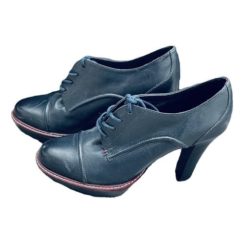 Pre-owned Tommy Hilfiger Leather Heels In Blue