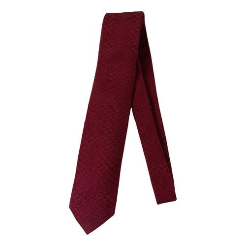 Pre-owned Drake's Silk Tie In Red