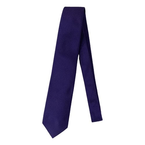 Pre-owned Drake's Silk Tie In Purple