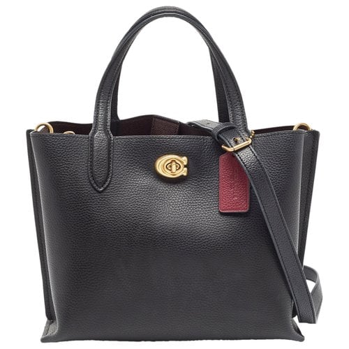 Pre-owned Coach Leather Tote In Black
