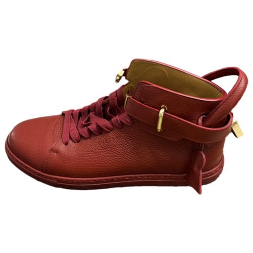 Pre-owned Buscemi Leather Lace Ups In Red