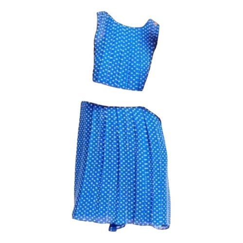 Pre-owned Sachin & Babi Silk Mini Dress In Blue