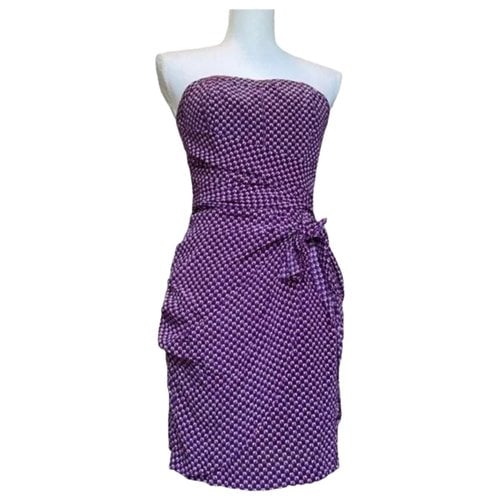 Pre-owned Club Monaco Silk Mini Dress In Purple