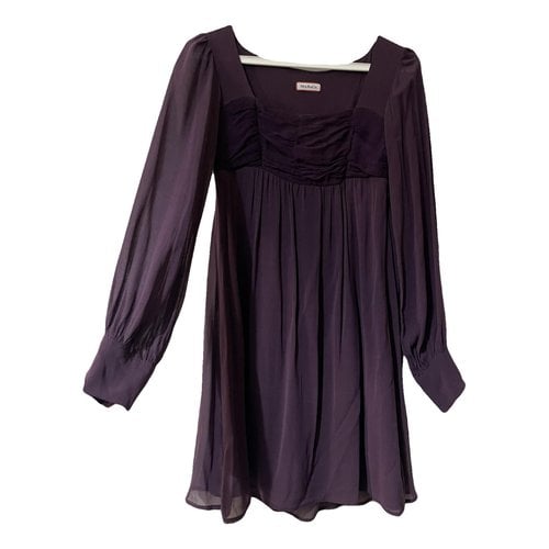 Pre-owned Max & Co Silk Mid-length Dress In Purple