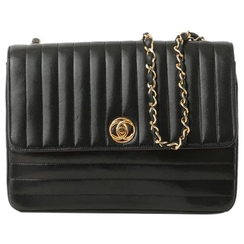Pre-owned Chanel Mademoiselle Leather Crossbody Bag In Black