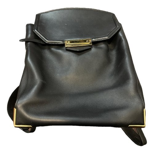 Pre-owned Alexander Wang Leather Backpack In Black