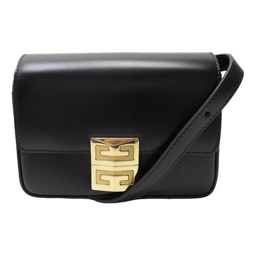 Pre-owned Givenchy 4g Leather Crossbody Bag In Black