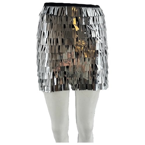 Pre-owned Munthe Mini Skirt In Silver
