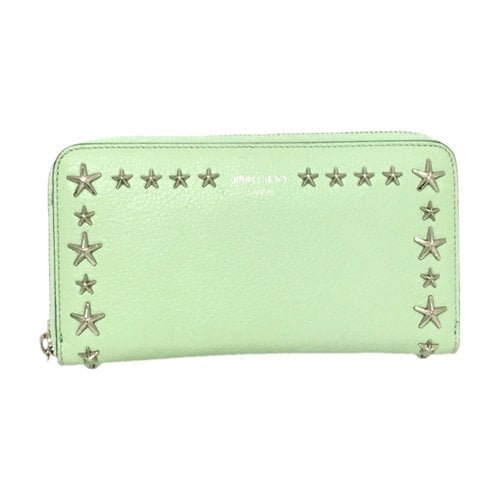 Pre-owned Jimmy Choo Leather Wallet In Green