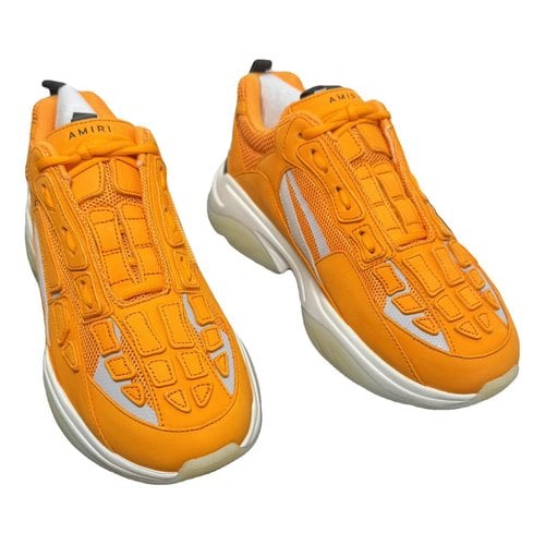 Pre-owned Amiri Leather Low Trainers In Orange