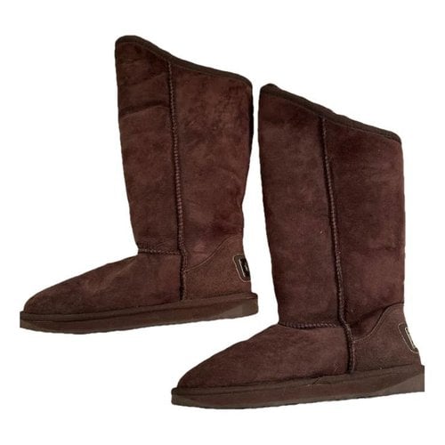 Pre-owned Australia Luxe Snow Boots In Brown