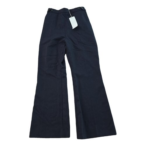 Pre-owned Marni Wool Large Pants In Navy