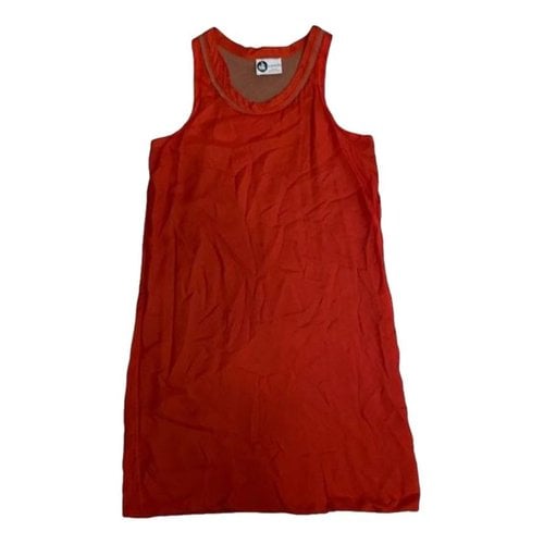 Pre-owned Lanvin Silk Mini Dress In Red
