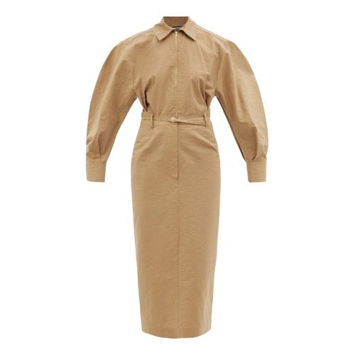 Pre-owned Jacquemus Mid-length Dress In Camel