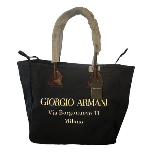 Pre-owned Giorgio Armani Tote In Blue