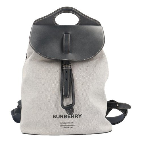 Pre-owned Burberry Cloth Bag In Grey