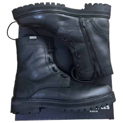 Pre-owned The Kooples Leather Boots In Black