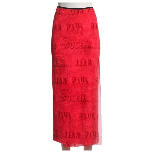 Pre-owned Jean Paul Gaultier Mid-length Skirt In Red