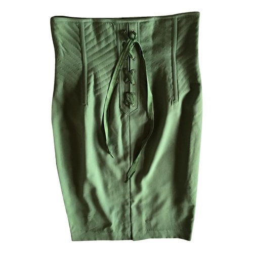 Pre-owned Jean Paul Gaultier Wool Mid-length Skirt In Green