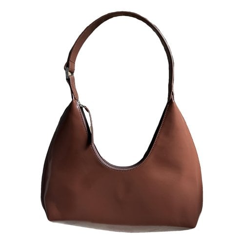 Pre-owned By Far Amber Leather Handbag In Brown