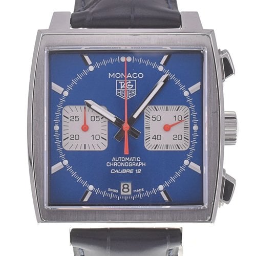Pre-owned Tag Heuer Monaco Watch In Blue