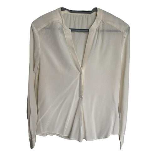 Pre-owned Whistles Silk Blouse In White