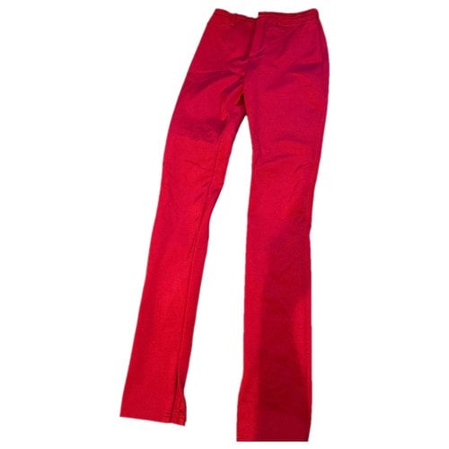 Pre-owned Balenciaga Straight Pants In Red