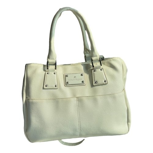 Pre-owned Courrèges Leather Handbag In White